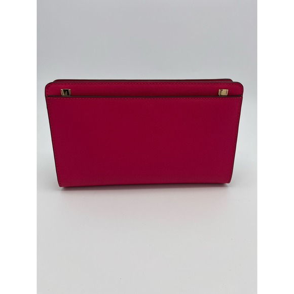 Michael Kors Jet Set Large Crossbody Clutch Ultra Pink Convertible EUC - Picture 4 of 12
